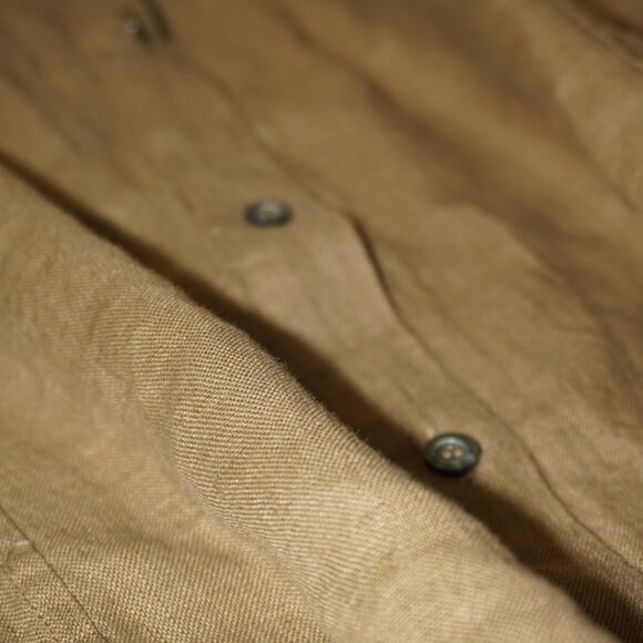 Ayr Irish Linen "The Bloom" Button Down Mandarin Collar Blouse - Size XS - Picture 4 of 12